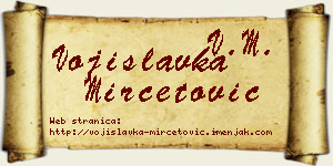 Vojislavka Mirčetović vizit kartica